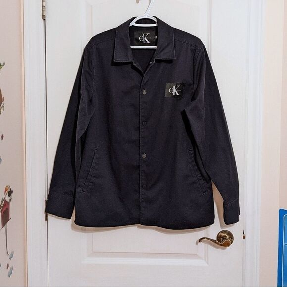 Calvin Klein cotton shacket shirt jacket field shacket jacket utility size M @P - Picture 3 of 12